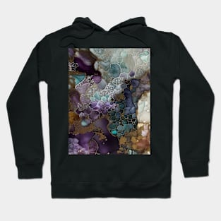 Purple and Gold abstract art Hoodie